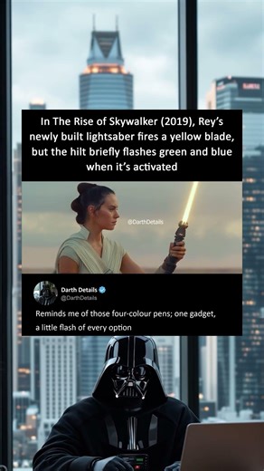 Why Rey’s New Lightsaber Looks Yellow but Flickers Green and Blue