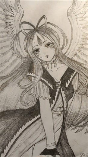 How to draw an angel ( easy tutorial) #art #tutorial #angel #howtodraw