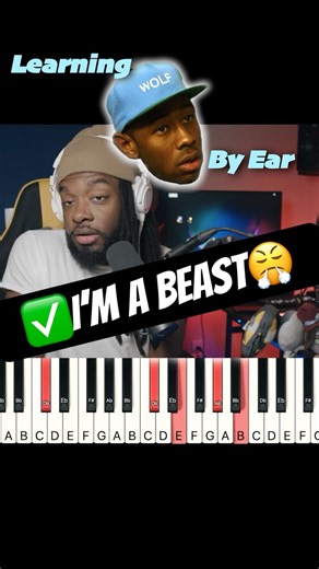 How to play Tyler The Creator - Sticky on piano by ear #Piano #pianotutorial