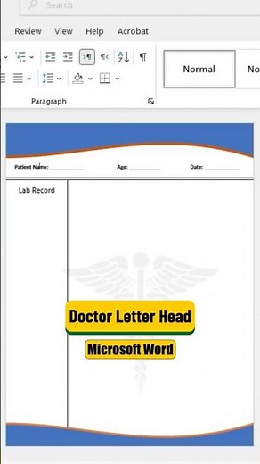 How to Create Doctor "Letter Head" #microsoftword #letterhead #letterheaddesign #tips #msword #short