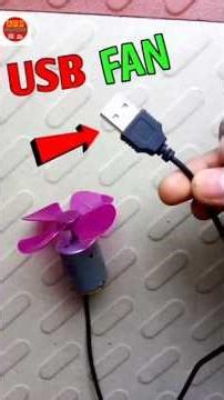 DIY USB Fan 🔥 | Ghar pe banaao powerful mini fan 😲 #shorts