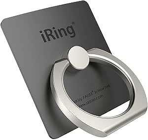iRing Original, Made in Korea, Phone Ring Holder, Cell Phone Grip Stand, Compatible with iPhone, Galaxy, and Other Smartphones.(Grey)