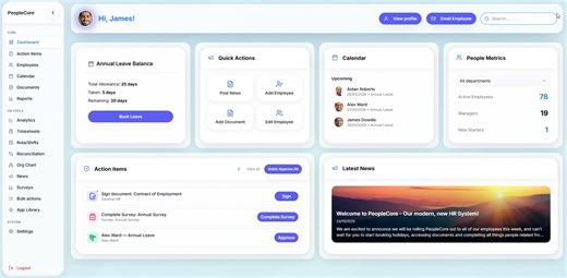 PeopleCore Dashboard Demo