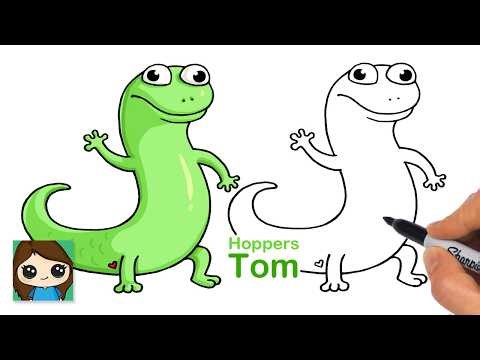 How to Draw Tom Lizard | Hoppers