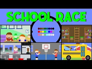 24 Marble Race EP. 12: School Race (by Algodoo) (FIXED)
