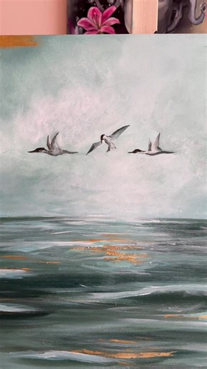 Creating Art: BALTIJA Acrylic Painting on Canvas