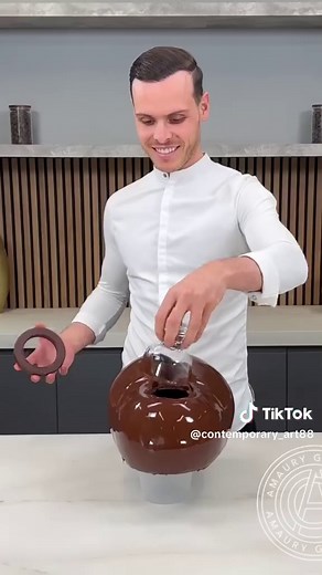 Chocolate Mickey Mouse Sculpture by Amaury Guichon