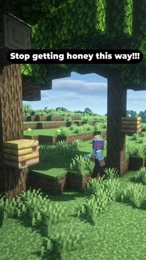 STOP FARMING HONEY WRONG 🍯 Automatic Honey Farm #minecraft #minecraftshorts #minecraftbuilding