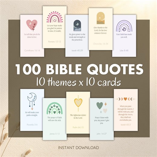 Printable Bible Verse Cards Mega Pack | Affirmation Scripture Quotes (digital Download) - Etsy