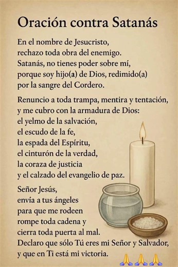 Oración Contra Satanás 😱 #oraciodeproteccion #oraciones #angeles #jesustedicehoy