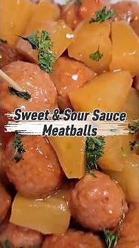 Homemade Sweet & Sour Sauce + Juicy Meatballs = Magic ✨