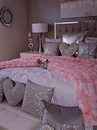 Create Your Dream Glam Bedroom with Bling Pillows