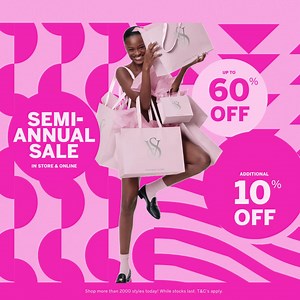 The wait is over! Our Semi-Annual Sale starts now with up to 60% off your favourite bras, lingerie, sleepwear, fragrances and more. Plus, get an additional 10% off (for today only!) Available in stores & online until 6th July. Shop Now! www.victoriassecretbeauty.com.au | Victoria's Secret
