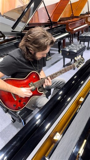 A special impromptu moment captured last year at Steinway Dallas. I am playing a Steckel signature guitar and a Steinway Model B. 100% improv. | Eric Steckel