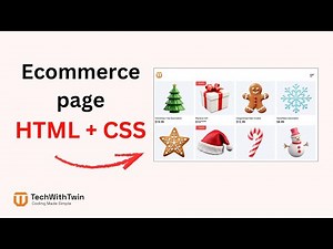 Ecommerce website using HTML, CSS and JavaScript | TechWithTwin
