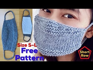 Easy knit mask (English sub), free pattern, knit mask keep warm, knit short row