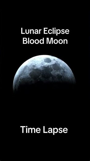Lunar Eclipse Blood Moon Timelapse 🌕🔴 Stunning Night Sky Astronomy Video
