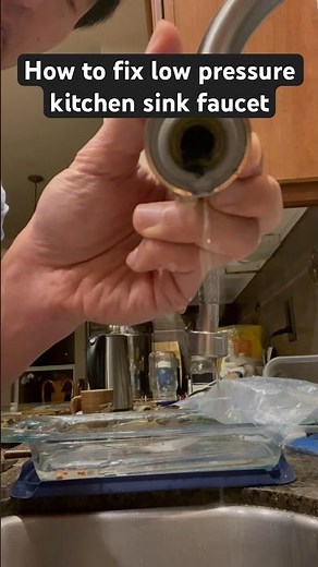 No more low pressure kitchen sink faucet! #howtofix #1TimeHomebuyer #firsttimehomebuyer