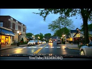 Falmouth, MA Evening Drive, Main Street