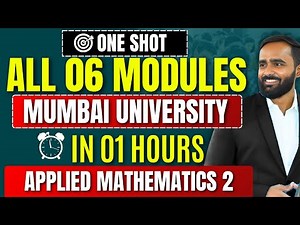 ALL 06 MODULES IN 01 HOUR | ONESHOT | APPLIED MATHEMATICS 2 | MUMBAI UNIVERSITY | Pradeep Giri Sir