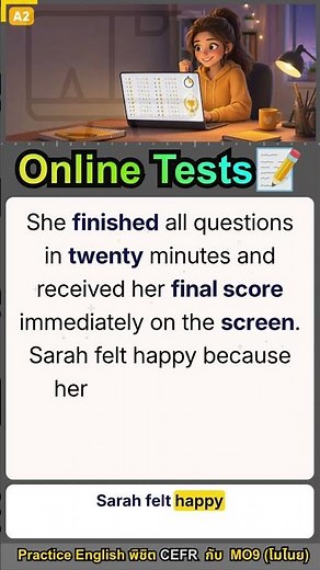 Can you understand this? "Online Tests" English A2 📝