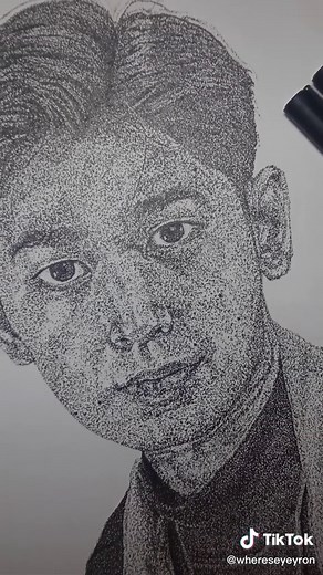 Stippling Art by Luis Villamaria: Colleen Drawing Pencil 3030