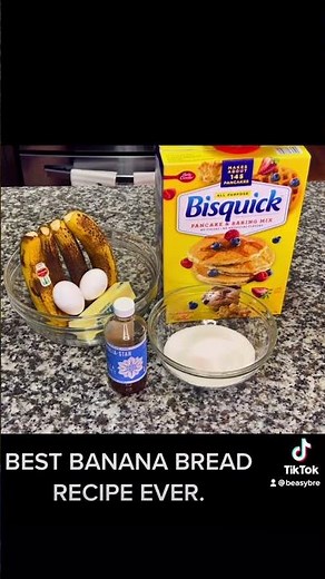 Easiest banana bread with bisquick.