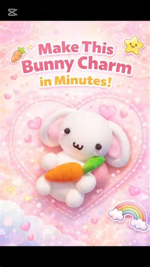 How to Make a Bunny Phone Charm | Easy Foam Clay Craft for Beginners