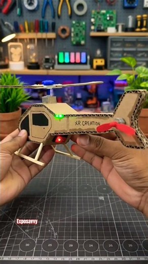 🚁 Homemade Cardboard Remote Control Helicopter | Amazing DIY RC Helicopter Project #Shorts #rcplane