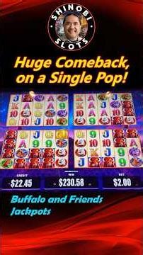 Huge Comeback, Huge Win in Buffalo and Friends Jackpots slot at El Cortez casino! #shortfeed #shorts