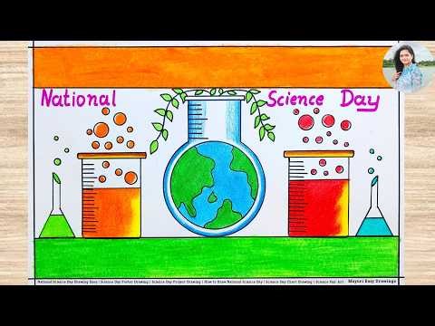 Easy Science Day Drawing Step-by-Step | National Science Day Poster Drawing | Science Drawing Easy