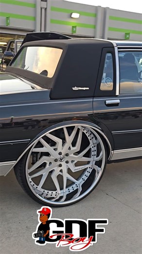 Black Ls Brougham Box Chevy Sitting on Brushed Face Corleone Forged 28s 🔥