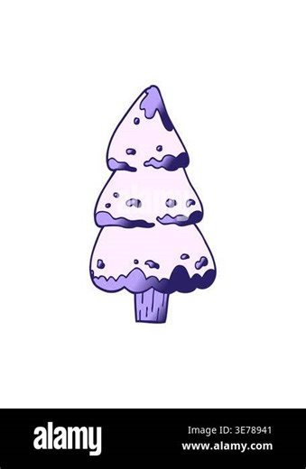 shaking motion animation of cartoon pine trees Stock Video Footage - Alamy