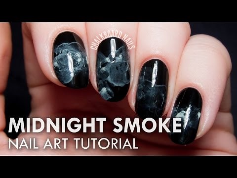 Midnight Smoke Nail Art Tutorial