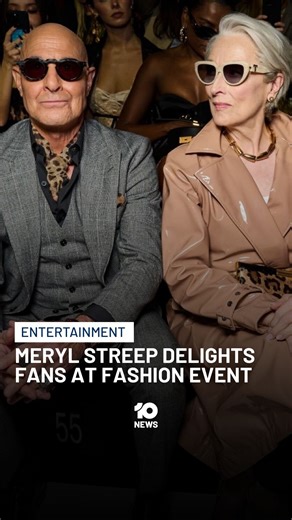Actor Meryl Streep turned heads at Milan Fashion Week, arriving in style for Dolce & Gabbana’s show on Saturday. Streep appeared in character as the iconic Miranda Priestly, joined by co-star Stanley Tucci, both set to reprise their roles in the upcoming sequel to the hit film. Vogue editor-in-chief Anna Wintour, widely believed to be the inspiration for Priestly, was also in attendance and was seen catching up with Streep after the show. | 10 News