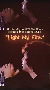 1.4M views · 33K reactions | On this day in 1967, The Doors released “Light My Fire,” the song that set their career ablaze. Originally a seven-minute track, it was trimmed for radio and became their first No. 1 hit, cementing their place in rock history. Listen to the Doors staple here: https://found.ee/LightMyFireStream Photos courtey of Getty Images. | The Doors | Facebook