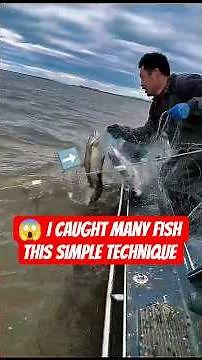 Two Fishermen Pull a Long Net and Catch Big Ocean Fish! #Fishing #OceanFishing #FishingNet #viral