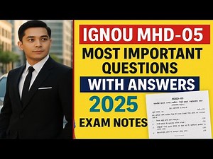 IGNOU MHD-05 Most Important Questions With Answers 2025 | Exam Notes | 100% Sure Success Topics