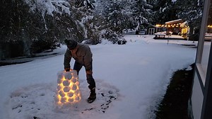 2.3K views · 99 reactions | Goodnight Warriors ❄️ Snolykta - Snow lanterns - a Swedish/Norwegian tradition passed down on my husband's side of the family. | Warrior Women | Facebook