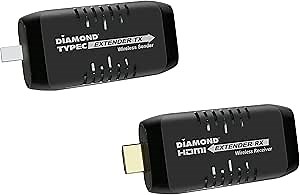 Diamond Multimedia Wireless USB Type C to HDMI Extender Kit, Transmitter & Receiver for HD 1080P PC to TV/Projector Streaming for Home Entertainment, Conference Room and Educational Applications