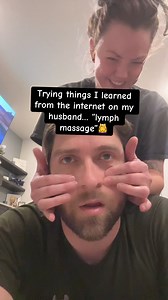 266K views · 9.5K reactions | Part 1: Trying things i learned from the internet on my hisband…. Todays lesson was about lymphatic massage #ohschatz #schatzandchet #comedy #marriage | schatzie224 | Facebook