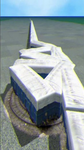 Extreme Massive Train Crossing On Circle Bumpy Tracks 😱🔥 BeamNG.Drive Train 3D #shorts