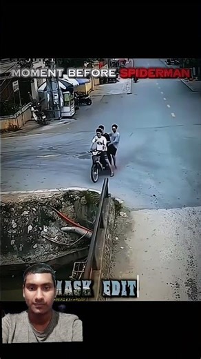 He is Spider-Man 😜 lol 🤣#respect #spiderman #bike #greenlitestudio #automobile