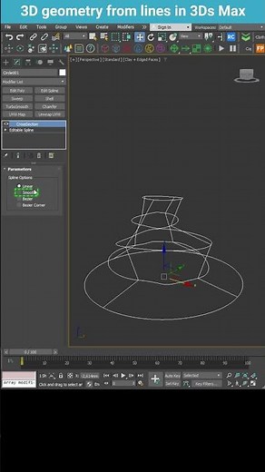 Creating 3D Geometry from Lines in 3ds Max – CrossSection & Surface Tricks #shorts #3dsmax #modeling