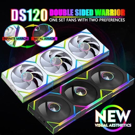 JUMPEAK DS120 Face-Changing ARGB Cooling Fan 360mm 240mm Modular Stackable Splicing 120mm RGB Fans For Gaming PC Case CPU Cooler | Lazada PH