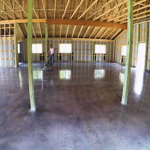 472K views · 221 reactions | For the floor in our workshop and office we opted for polished concrete. It is incredibly durable and cleans up easily! | Rogue Engineer | Facebook