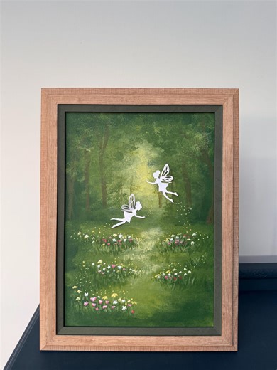 Enchanted Fairies Framed Painting - Etsy UK