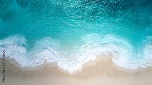 blue water sea waves breaking on white sand beach video background looping for live wallpaper