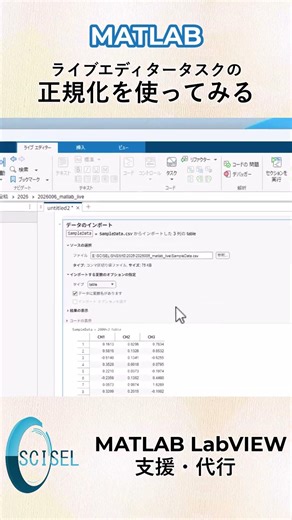 「データを正規化したい…」、MATLAB ライブエディターの【データの正規化】を使ってみます #matlab #使い方 #はじめて