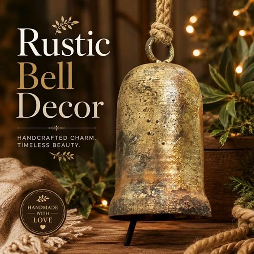 8 Easy Ways to Decorate with Rustic Bells! #homedecor #diy #cristmasdecor
